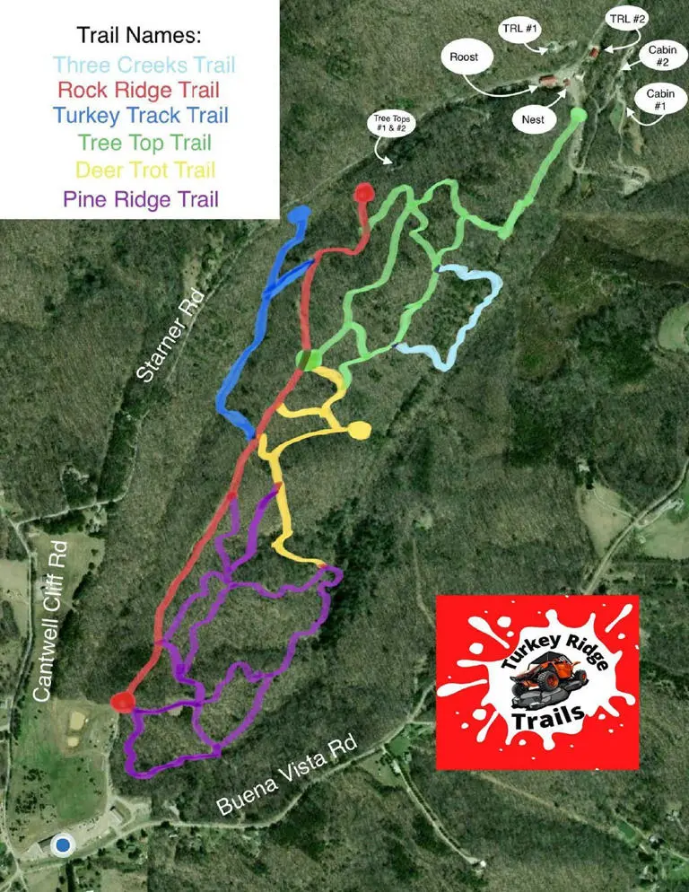 Turkey Ridge Trail Map Turkey Ridge Trail Map